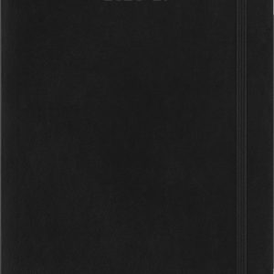 Weekly planner with notes space, black, XL.