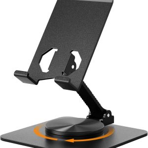 Adjustable 360 rotating phone tablet stand black