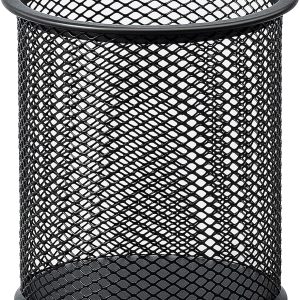 Black wire mesh pen cup, 3 pack.